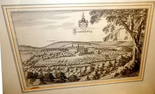 Kupferstich,Matthaeus Merian,Schloss Hämelschenburg,Emmerthal,1654,Weserbergland