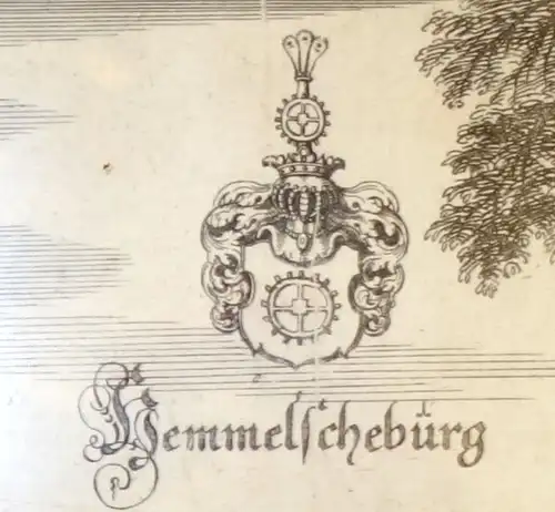 Kupferstich,Matthaeus Merian,Schloss Hämelschenburg,Emmerthal,1654,Weserbergland