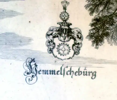 Kupferstich,Matthaeus Merian,Schloss Hämelschenburg,Emmerthal,1654,Weserbergland