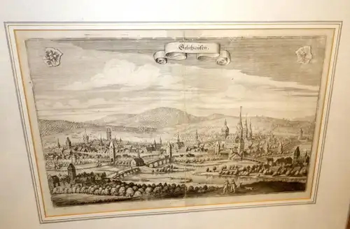 Gelnhaufen,Kupferstich,1640,Merian,Barbarossastadt, Büdinger Wald