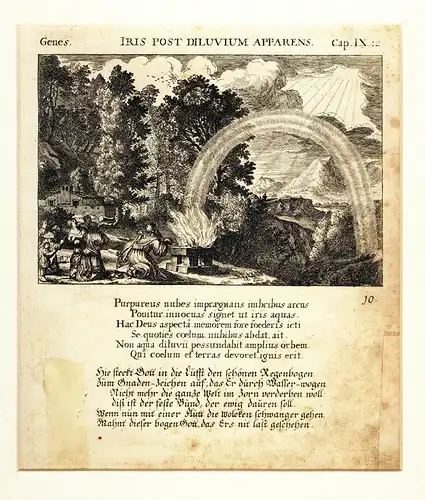 Kupferstich,Der Regenbogen als Zeichen des neuen Bundes,17.Jhdt