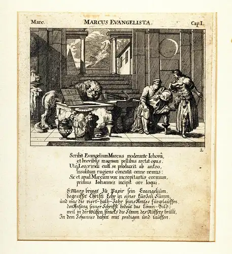 Kupferstich,Das Marcus Evangelium,17.Jhdt.