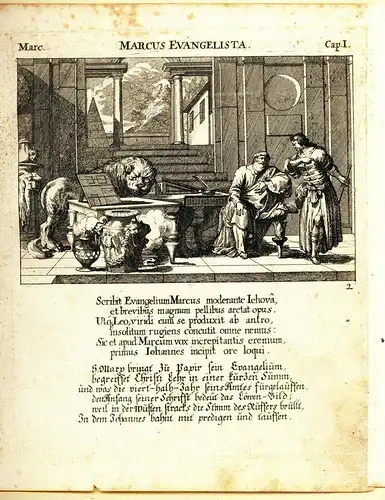 Kupferstich,Das Marcus Evangelium,17.Jhdt.