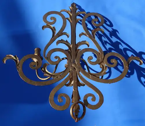 Wandleuchter f.Kerzen,Schmiedeeisen,vergoldet,bronziert,ca.1920