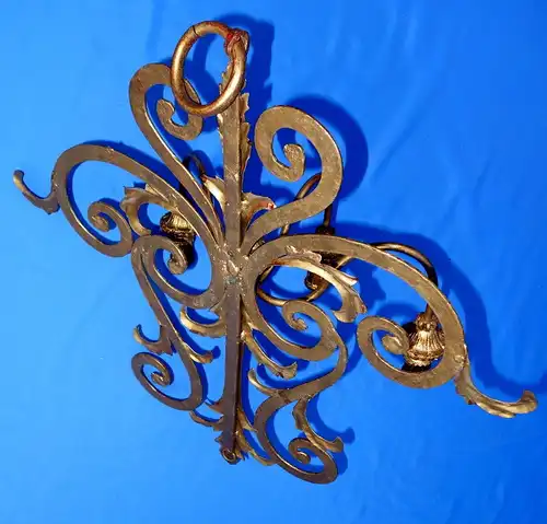 Wandleuchter f.Kerzen,Schmiedeeisen,vergoldet,bronziert,ca.1920