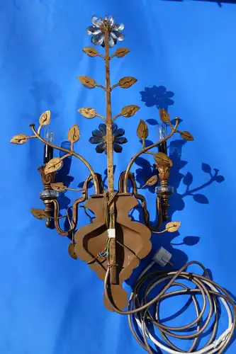 Wandleuchter f.Kerzen,Schmiedeeisen,vergoldet,bronziert,ca.1920
