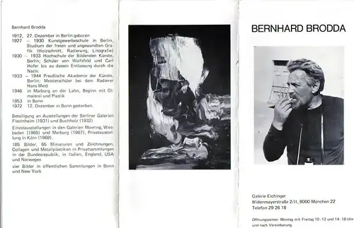 Bernhard Brodda,Mischtechnik, auf Karton,Nachlaßstempel