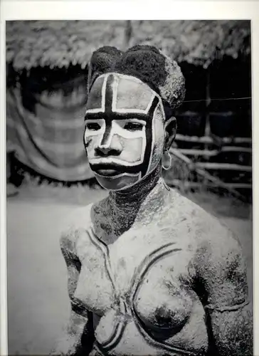Fotografie, Portait,Áfrika vor 1966, gr. Titelphoto für Buch,monochrom