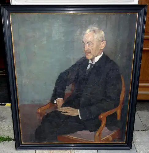 Emil Thoma,Ölbild,Portrait eines Herrn,1924