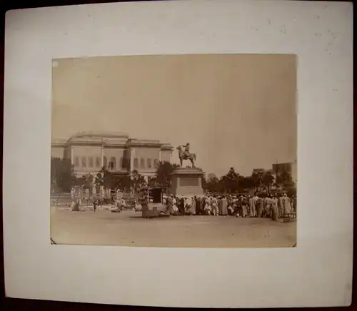 Fotografie, Großes Original-,Photo,Foto,ca 1860,Kairo,Standbild d.Ibrahim Pascha