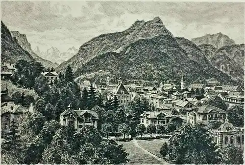 Bad Reichenhall - Original-Radierung