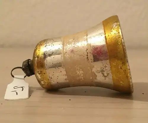 Baumschmuck,Weihnachten, Kugel, Glocke,silber - gold,Glas,ca.1960,zum Aufhängen