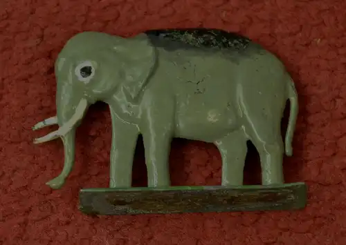 Zinnfigur,Elefant,bemalt,deutsch um 1930