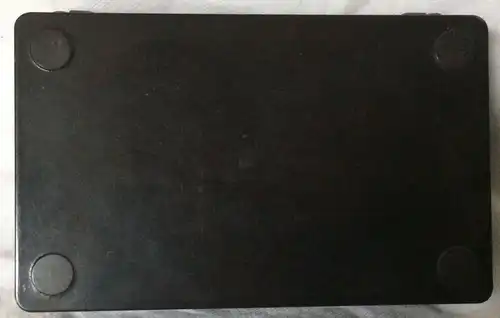 Rechteckige Zigarettendose mit Aufschrift „Cigarettes“ aus Bakelit, 1920er Jahre