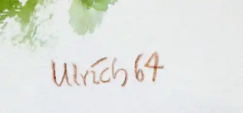 Aquarell,Ulrich,1964,Baum
