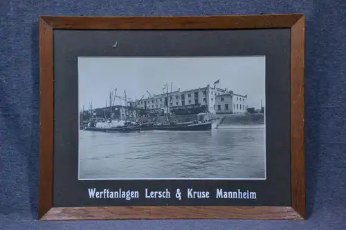 Fotografie, monochrom, Lersch und Kruse Werft, Mannheim, etwa 1900