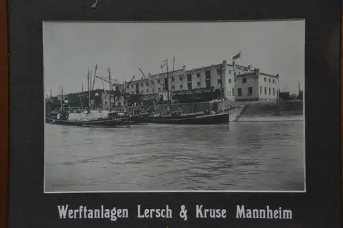 Fotografie, monochrom, Lersch und Kruse Werft, Mannheim, etwa 1900