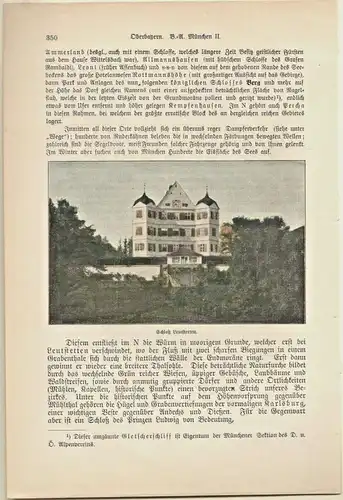 Colorierter Lichtdruck „Schloß Leutstetten“