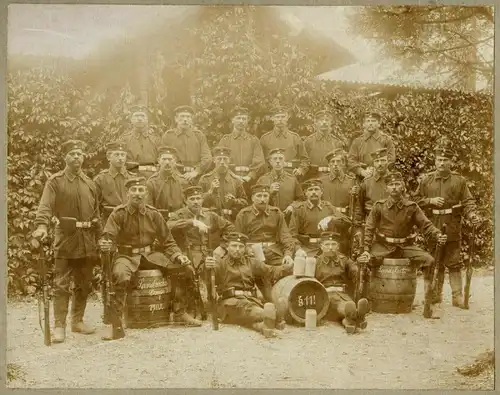 Militär-Erinnerungs-Photo von Lager-Lechfeld 1902