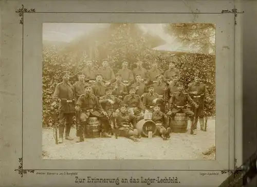 Militär-Erinnerungs-Photo von Lager-Lechfeld 1902