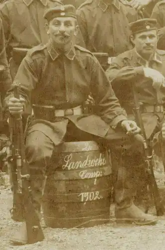 Militär-Erinnerungs-Photo von Lager-Lechfeld 1902