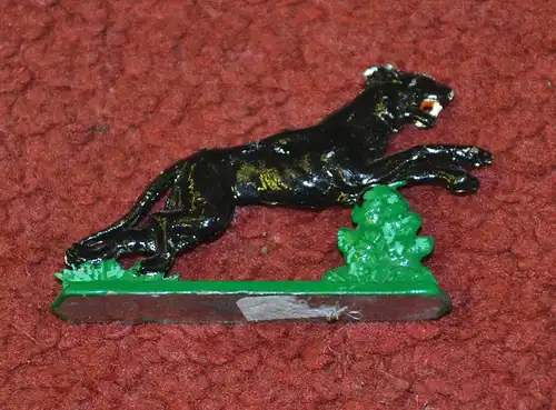 Zinnfigur,Panther,bemalt,deutsch um 1930