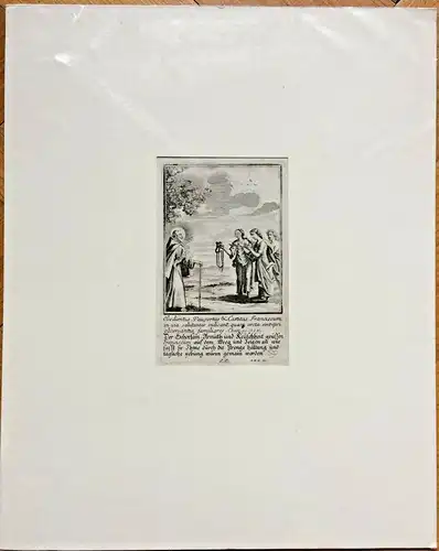 Kupferstich Franz von Assisi – wohl Magdalena Utzschneider Ende 17. Jahrhundert