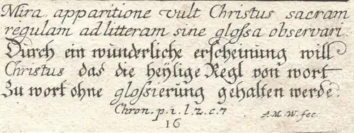 Kupferstich Franz von Assisi – wohl Magdalena Utzschneider Ende 17. Jahrhundert