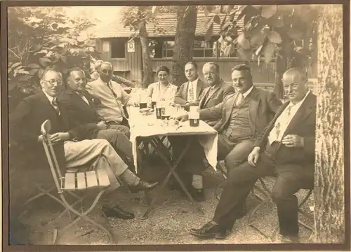Gruppenphoto Biergarten „Gasthof zur Post“ Herrsching am Ammersee, 1929