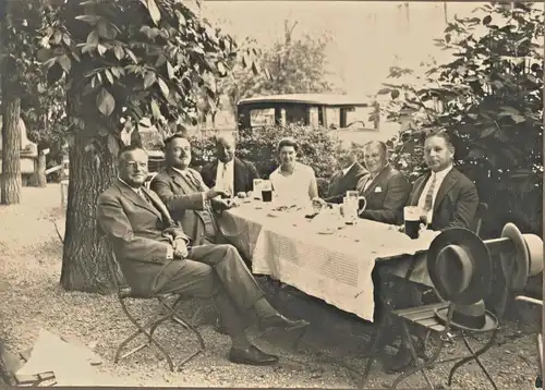 Gruppenphoto Biergarten „Gasthof zur Post“ Herrsching am Ammersee, 1929