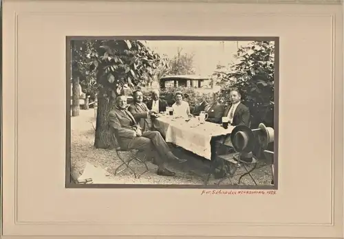 Gruppenphoto Biergarten „Gasthof zur Post“ Herrsching am Ammersee, 1929