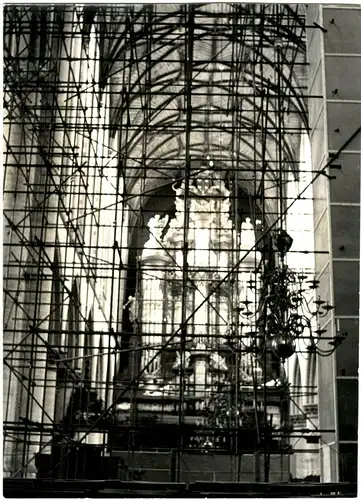 Original-Photographie von Gert Mähler „Stahlgerüst“ - St. Bavokerk in Haarlem