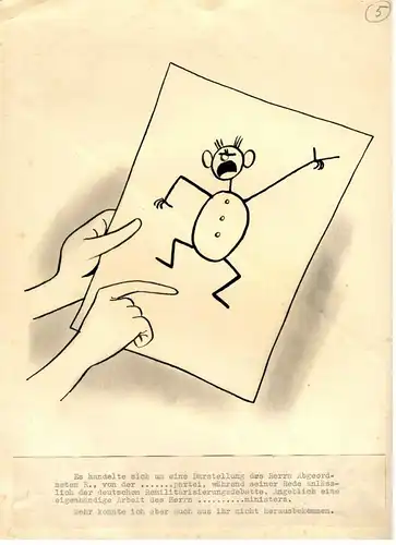 Original-Tuschezeichnung – Cartoon von Alexander Knuth, 1950er Jahre