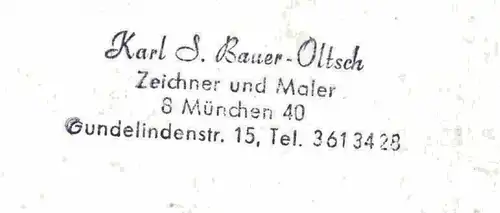DAMENSTIFTSKIRCHE ST. ANNA - Orig.-Tusche-Zeichnung von Karl Sally Bauer-Oltsch