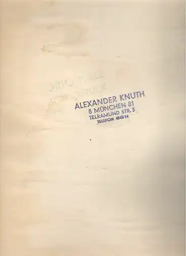 Original-Tuschezeichnung – Cartoon von Alexander Knuth, 1950er Jahre