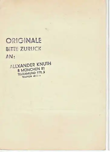 Original-Tuschezeichnung – Cartoon von Alexander Knuth, 1950er Jahre