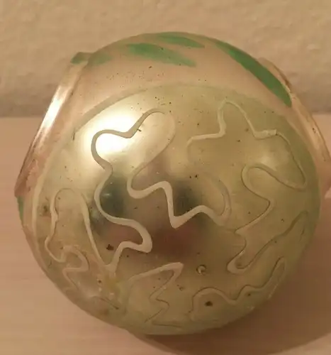 Baumschmuck,Weihnachten, Kugel, mehrfarbig, bemalt,Glas,ca.1960,zum Aufhängen