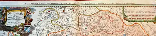 Landkarte,Kupferstich,Niederbayern,Landshut,Straubing B. Homann,etwa 1700