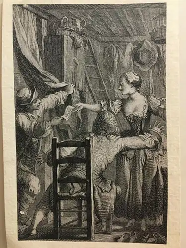 Kupferstich,Illustration n. Charles Eisen zu Tales & Novels,Jean de La Fontaine