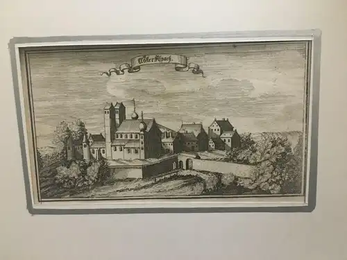 Kupferstich, Kloster Asbach, von Ertl