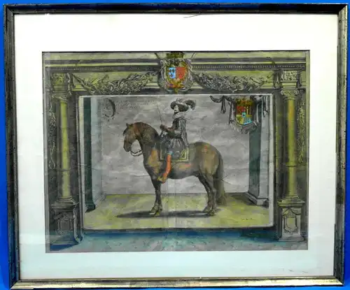 Kupferstich koloriert, Crespijn de Passe II, Maneige Royal, de Pluviel, ca. 1620