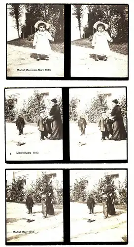Stereofotografie,königl.Fam.von Bayern,Besuch in Madrid 1913,Kinderbilder