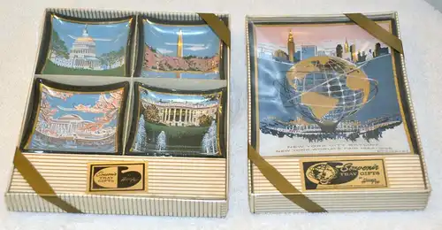 Offizielles Souvenir,Unisphere NYC Skyline,Aschenbecher  etc,World fair 1964/65