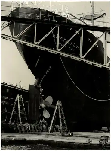 Original-Photographie „Rotterdam“ von Gert Mähler, ca. 1960,Schiff Amstelsluis