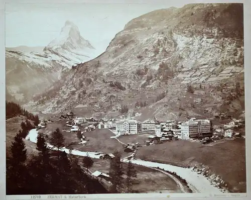 Fotografie,Zermatt und Matterhorn,Schweiz,Giorgio Sommer, etwa1900