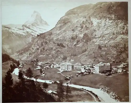 Fotografie,Zermatt und Matterhorn,Schweiz,Giorgio Sommer, etwa1900