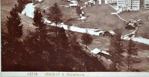 Fotografie,Zermatt und Matterhorn,Schweiz,Giorgio Sommer, etwa1900