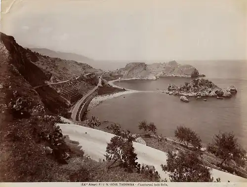 Fotografie, Fr. Alinari, Taormina, Contorni, Isola Bella, #19768, ca 1920