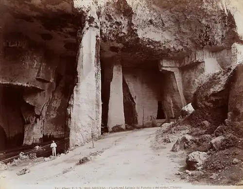 Fotografie, Fr. Alinari, Siracusa,Contorni,Latomina del Paradiso,#19810, ca 1915