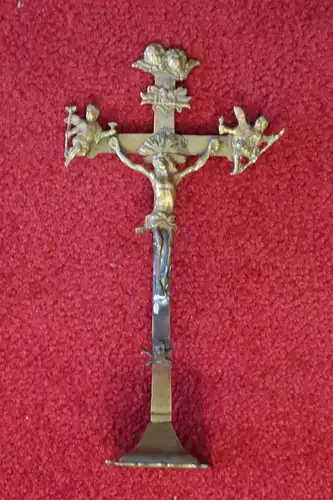 Kreuz, Messing,Totenkreuz, Barock, etwa 1650